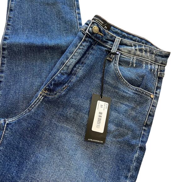 NWT Just Black Denim Medium Wash Mom Jeans Size 31 - Picture 1 of 4